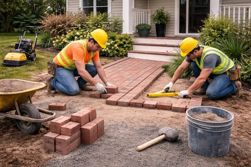 Brick Stairs Installation in Fairfield County, CT
