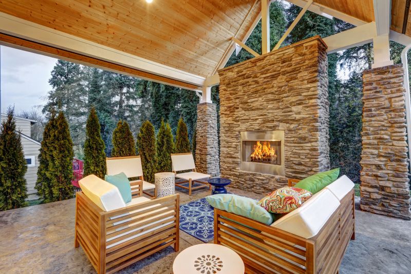 Outdoor Gas Fireplace Setup